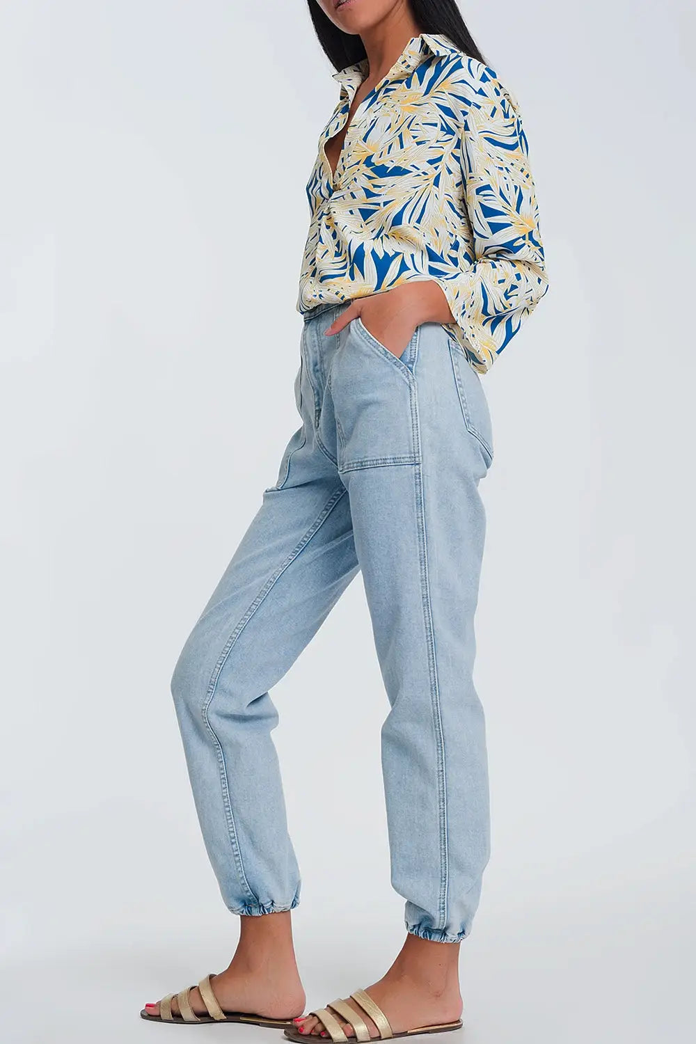 Pocket detail jeans in light denim - Jeans