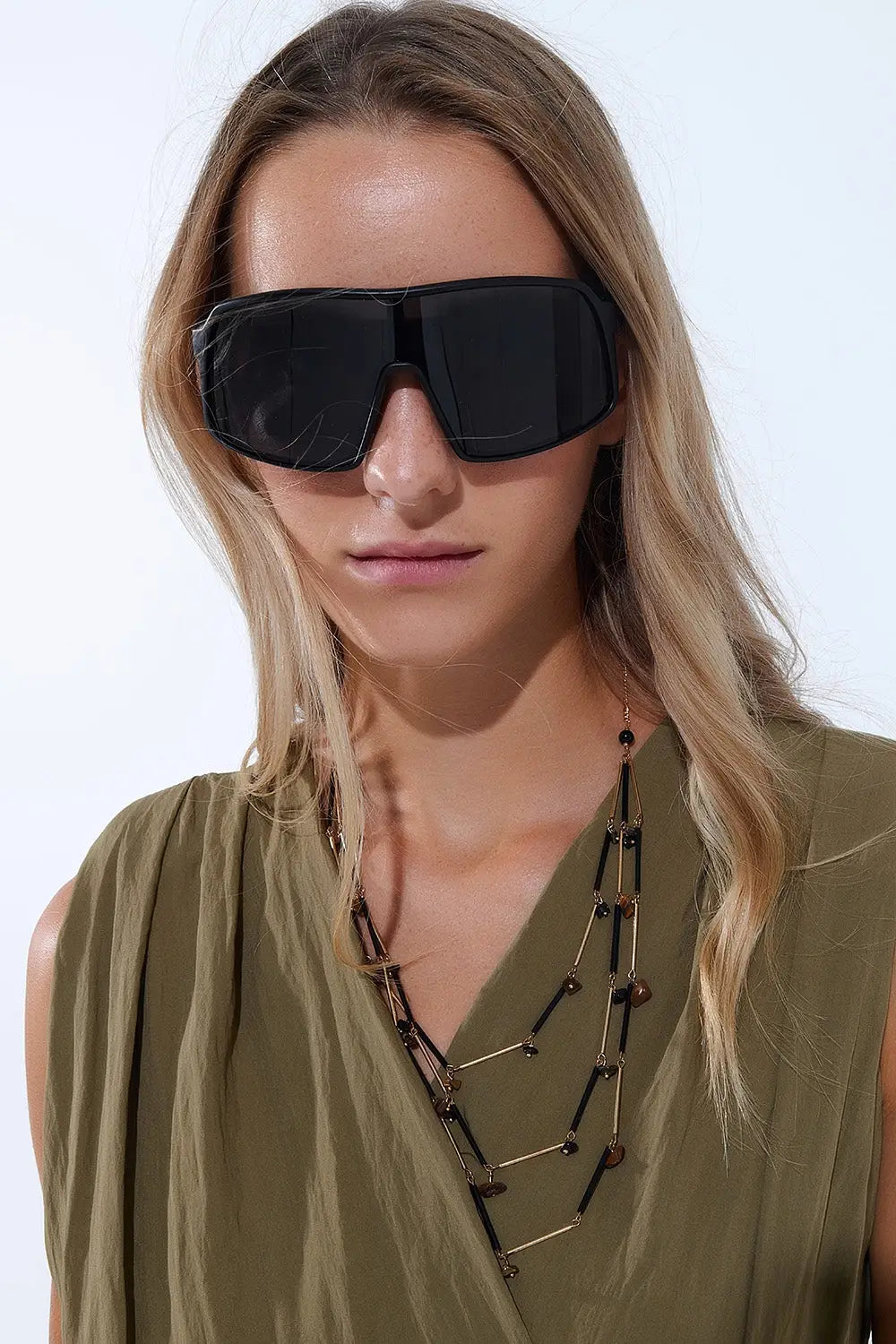 Polarized Sport Sunglasses in Black - One Size / Black