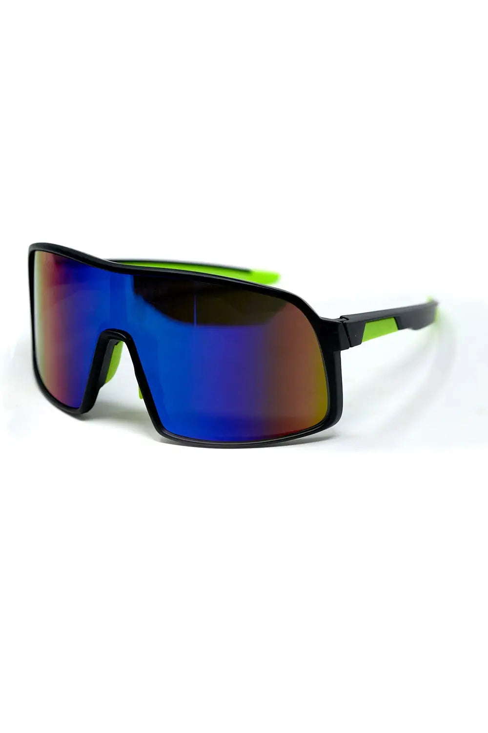 Polarized Sport Sunglasses in Blue Red Gradient - One Size / Yellow
