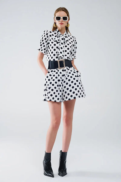 Polka dot Shorts with pockets - Pants