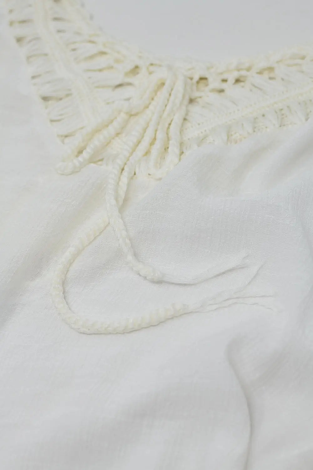 Poncho In Cream - One Size / White - Sweaters