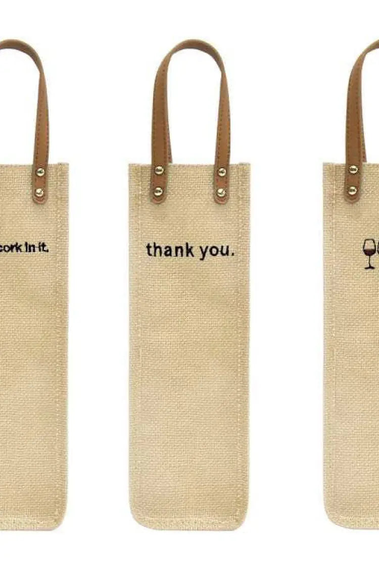 Gifted Canvas Reusable Wine Tote - Pouch