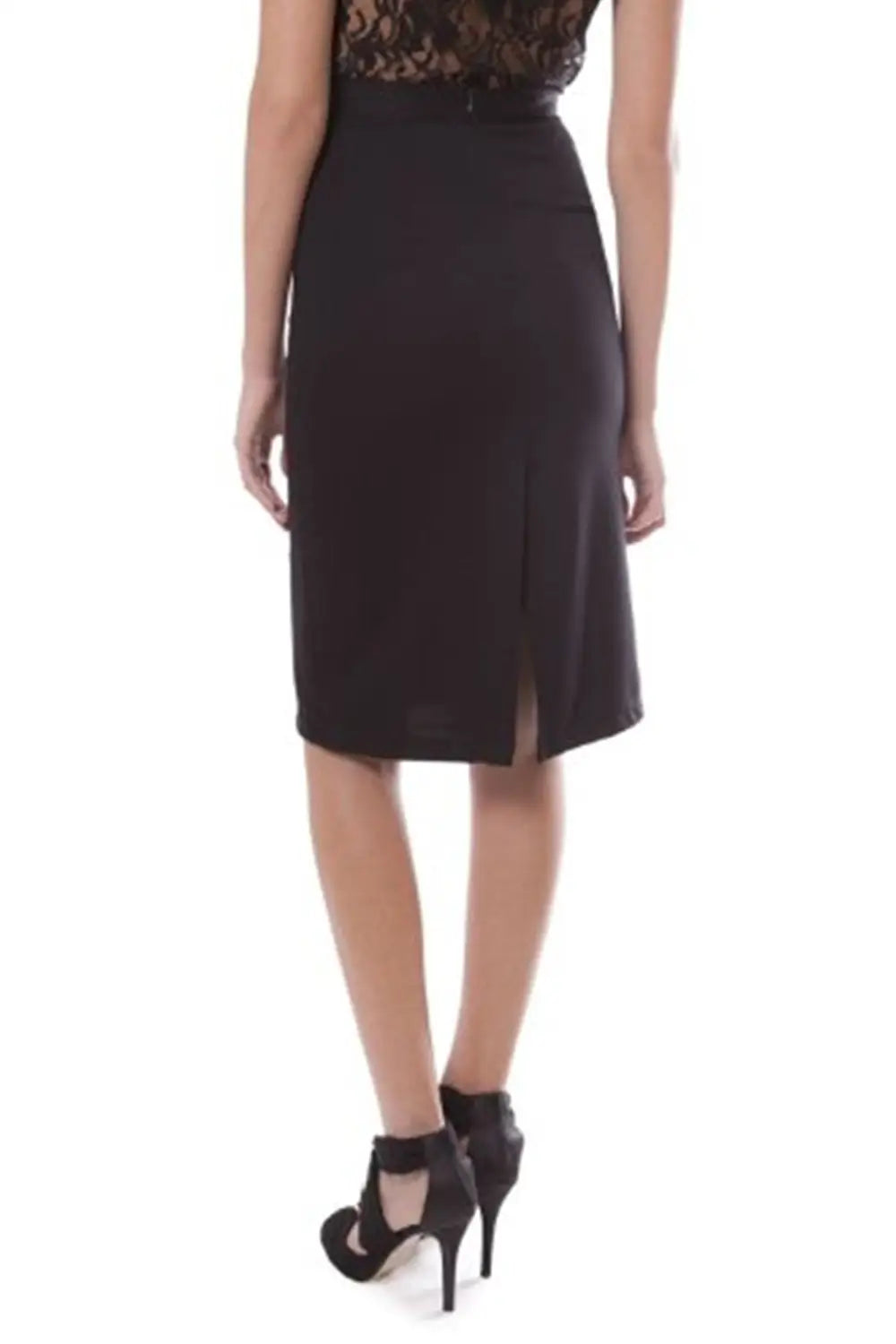 printed Sleek bodycon skirt in black - Skirts