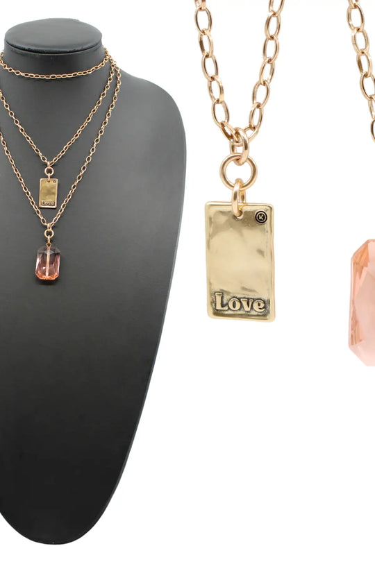 Love Heart Original Lite Necklace - Antique Gold - original lite