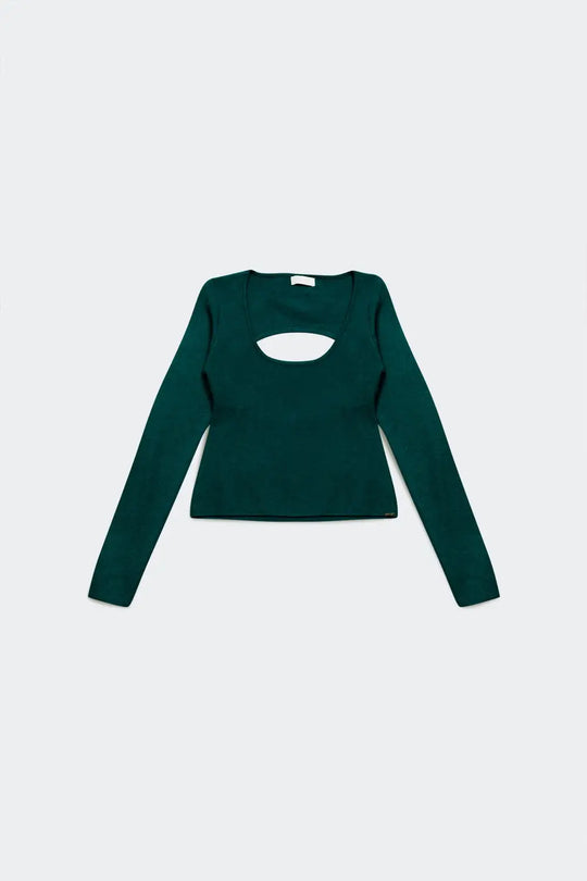Pull à dos ouvert vert - Pulls