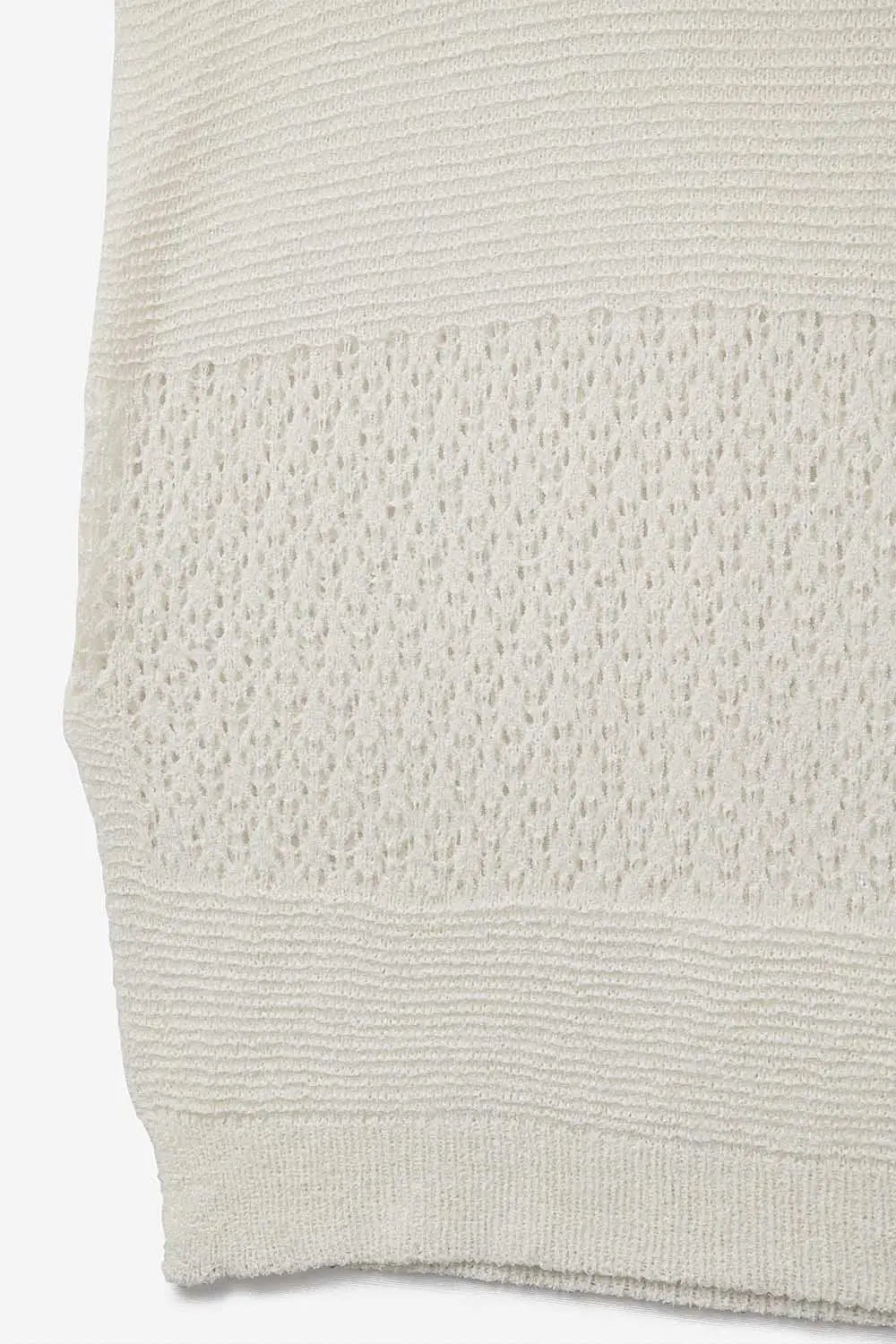 Pull blanc en maille ouverte douce et manches tombantes - One Size / blanc