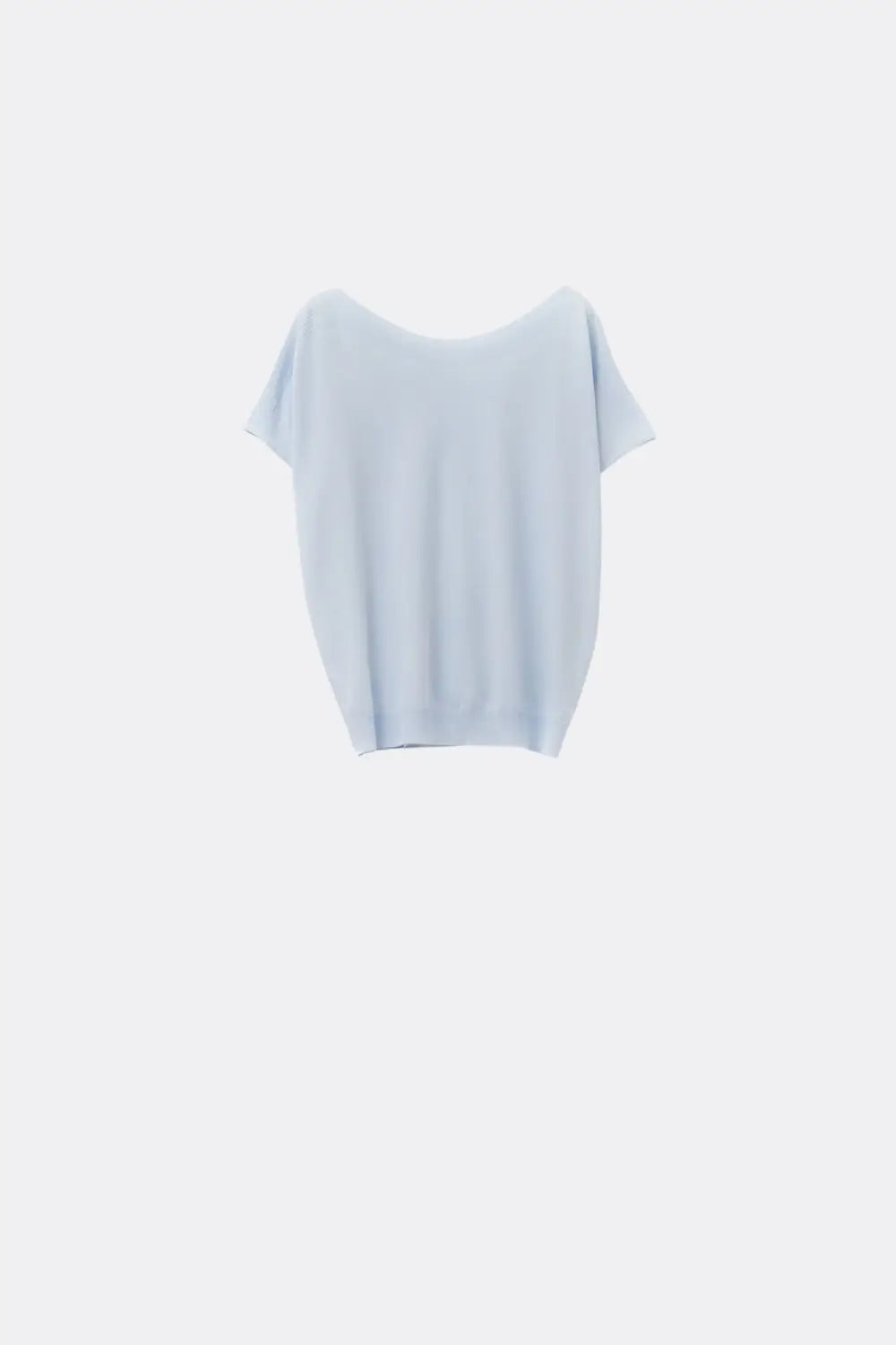 Q2 Pull décontracté à col bateau et manches tombantes bleu layette