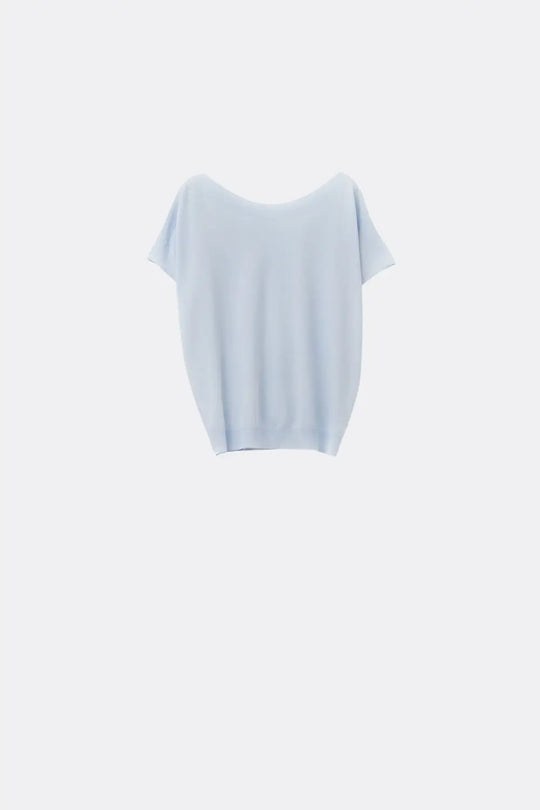 Q2 Pull décontracté à col bateau et manches tombantes bleu layette