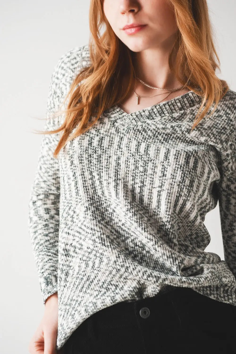 Pull en chenille noir - Pulls