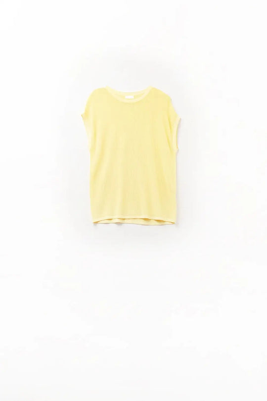 pull en maille à carreaux de couleur jaune - One Size / jaune - Pulls