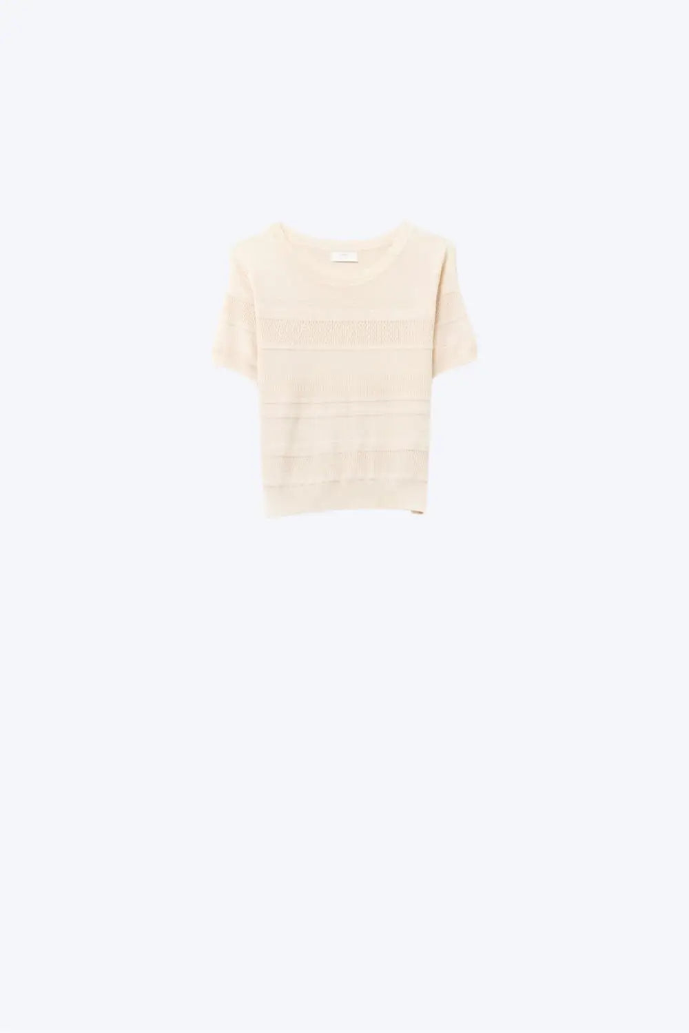 Pull en tricot à rayures texturées beige - One Size / beige - Pulls