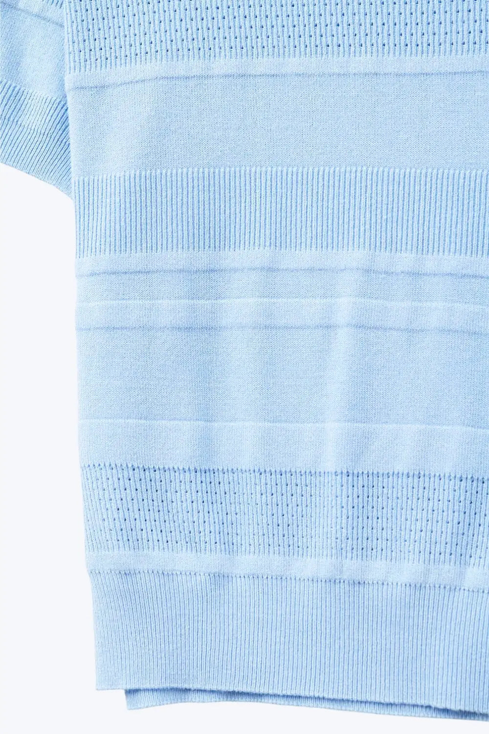 Pull en tricot à rayures texturées bleu - One Size / bleu - Pulls