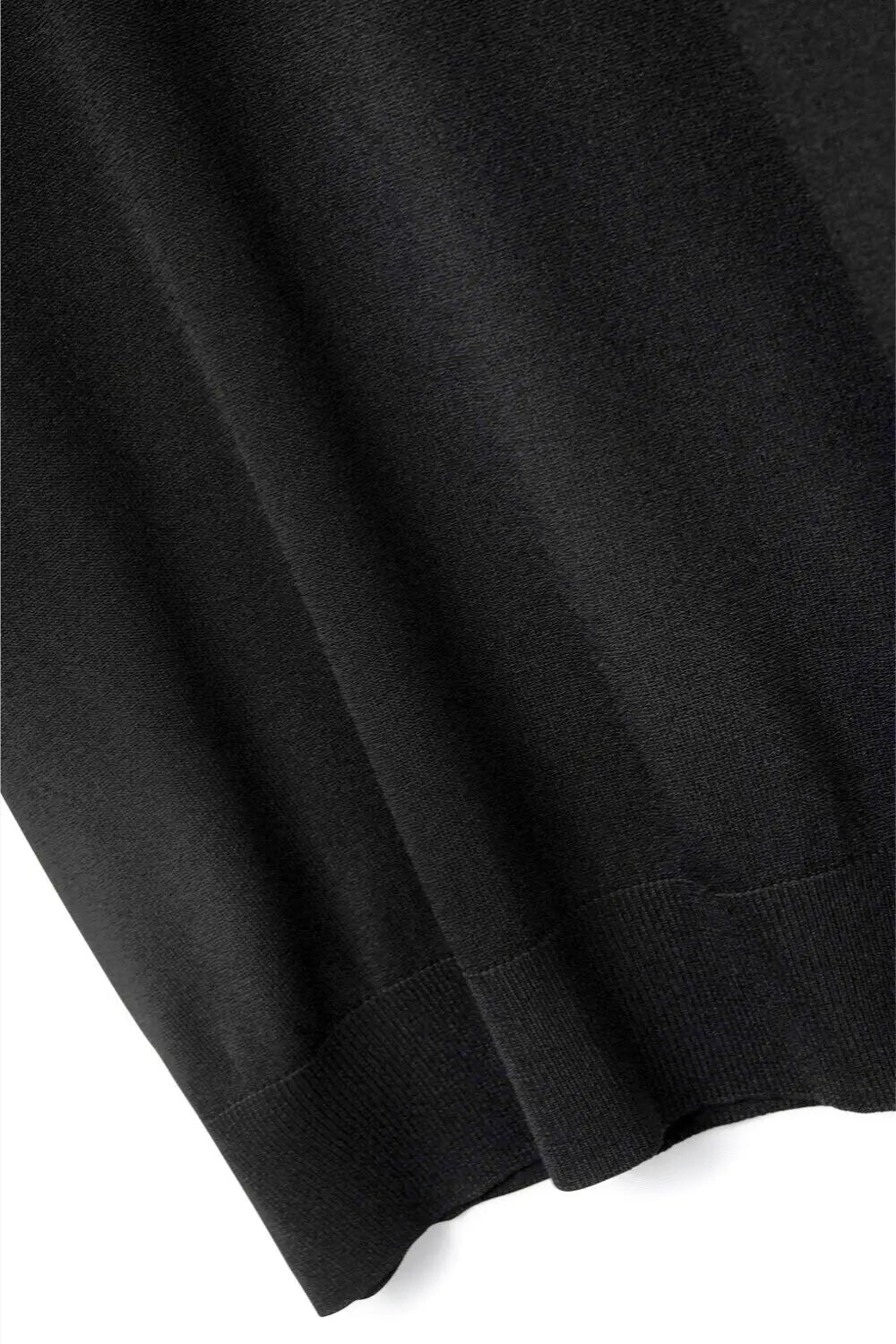 Pull noir à col roulé et manches courtes ajustées - One Size / Negro