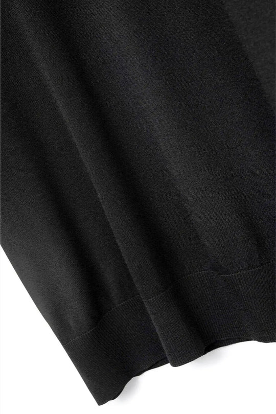 Pull noir à col roulé et manches courtes ajustées - One Size / Negro