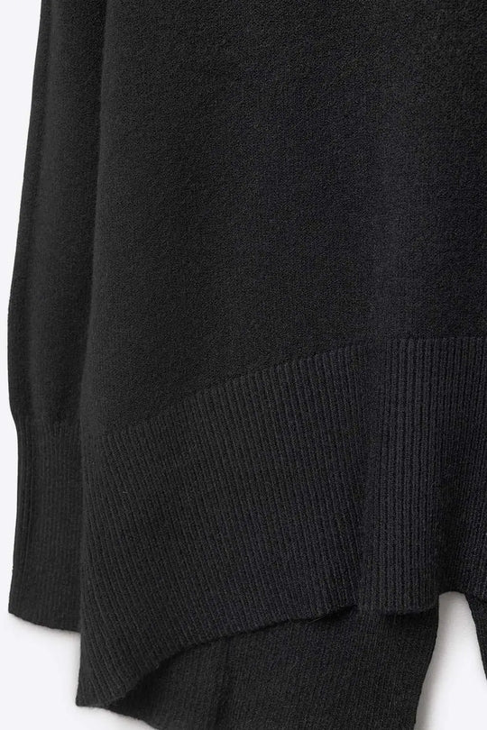 Pull noir ample avec dos ouvert - One Size / Negro