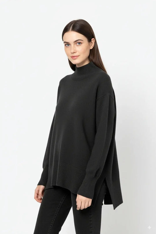 Pull noir ample avec dos ouvert - One Size / Negro