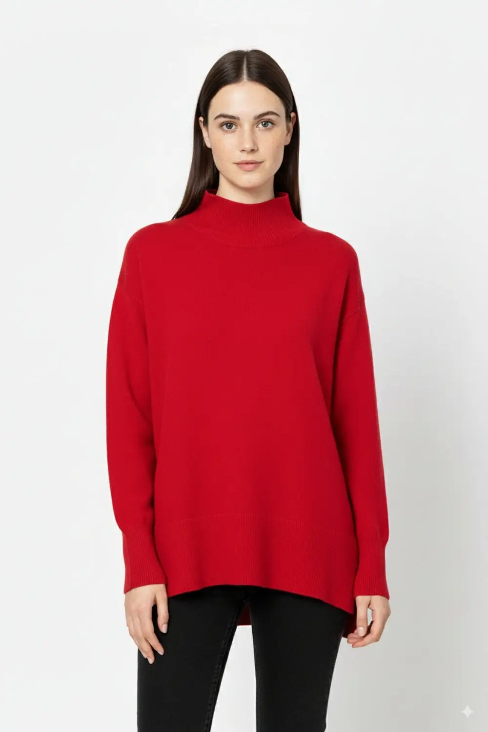 Pull-over ample rouge à dos ouvert - One Size / rouge