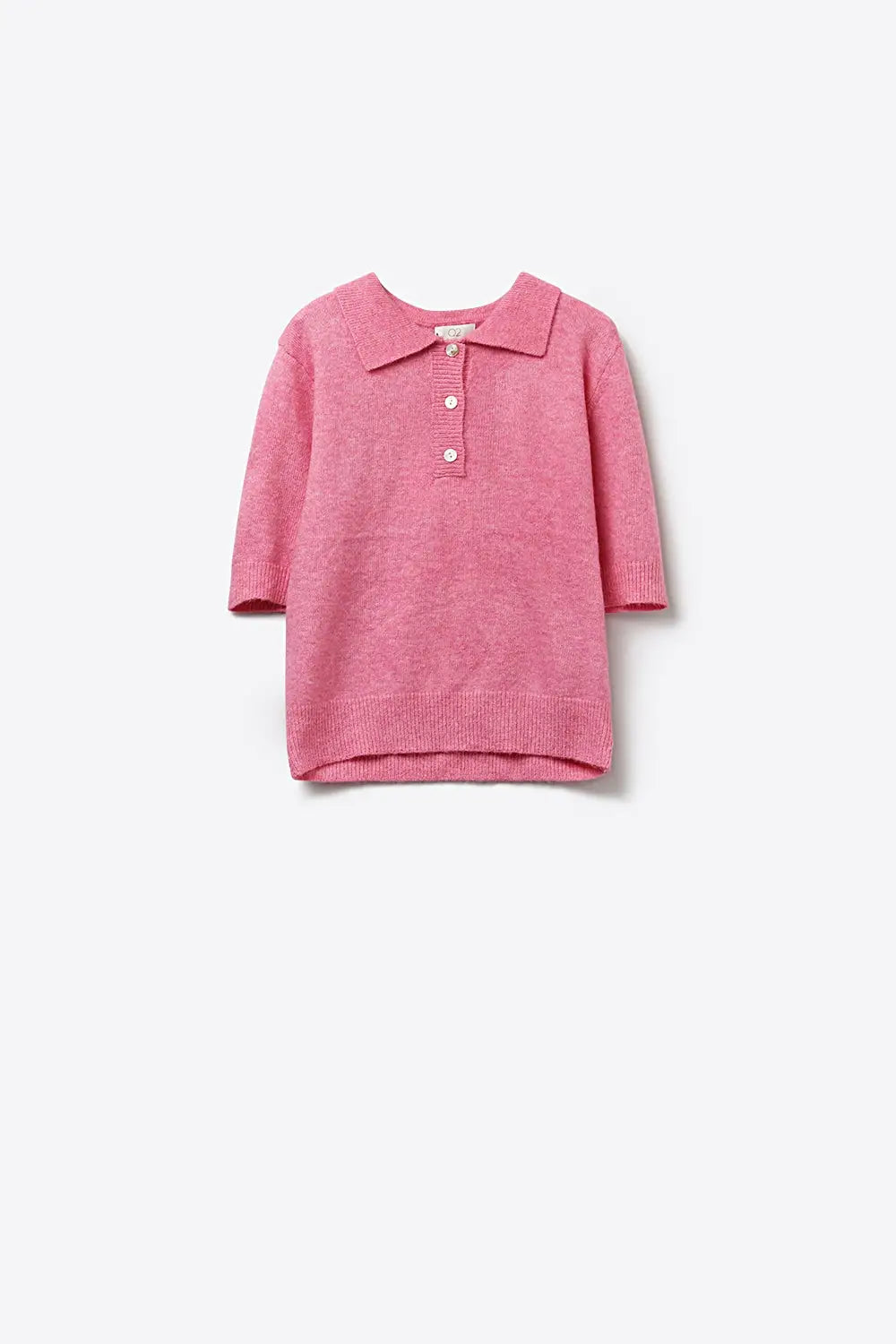 Pull polo en maille douce et duveteuse rose - One Size / rose - Pulls