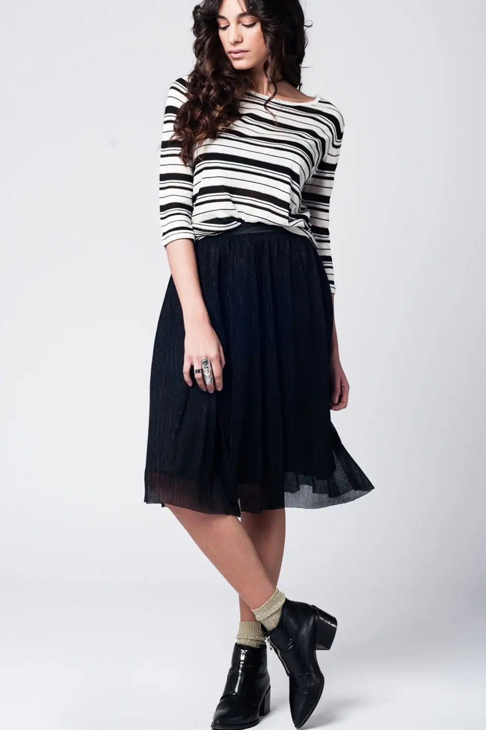 Pull rayé noir - Pulls