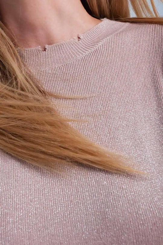 Pull rose brillant - Pulls