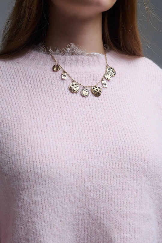 Pull rose décontracté avec détails en dentelle en rose - One Size / rose - Pulls