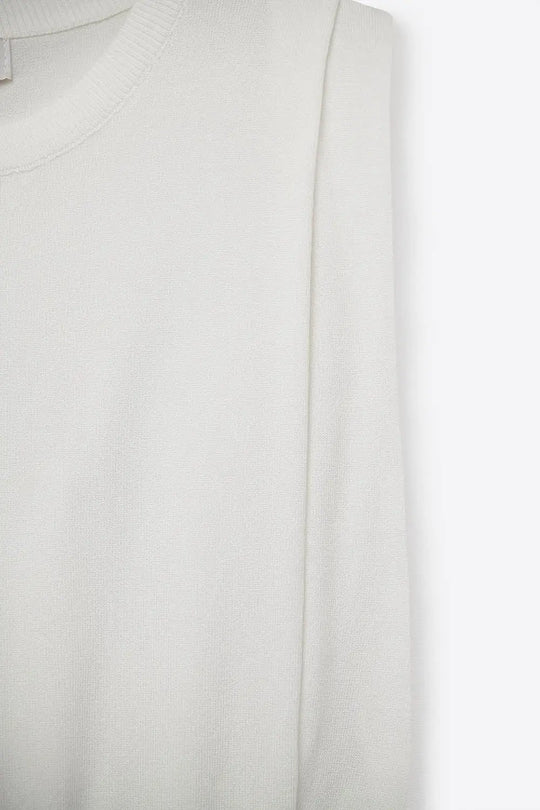 Pull sans manches en tricot avec drapé aux épaules en blanc - One Size / blanc - Pulls