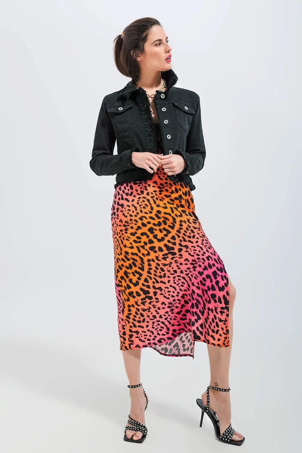 Raw edge black denim jacket - Coats and Jackets