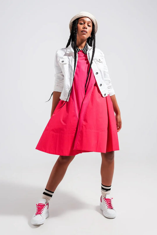 Raw edge denim jacket in colour white - Coats and Jackets