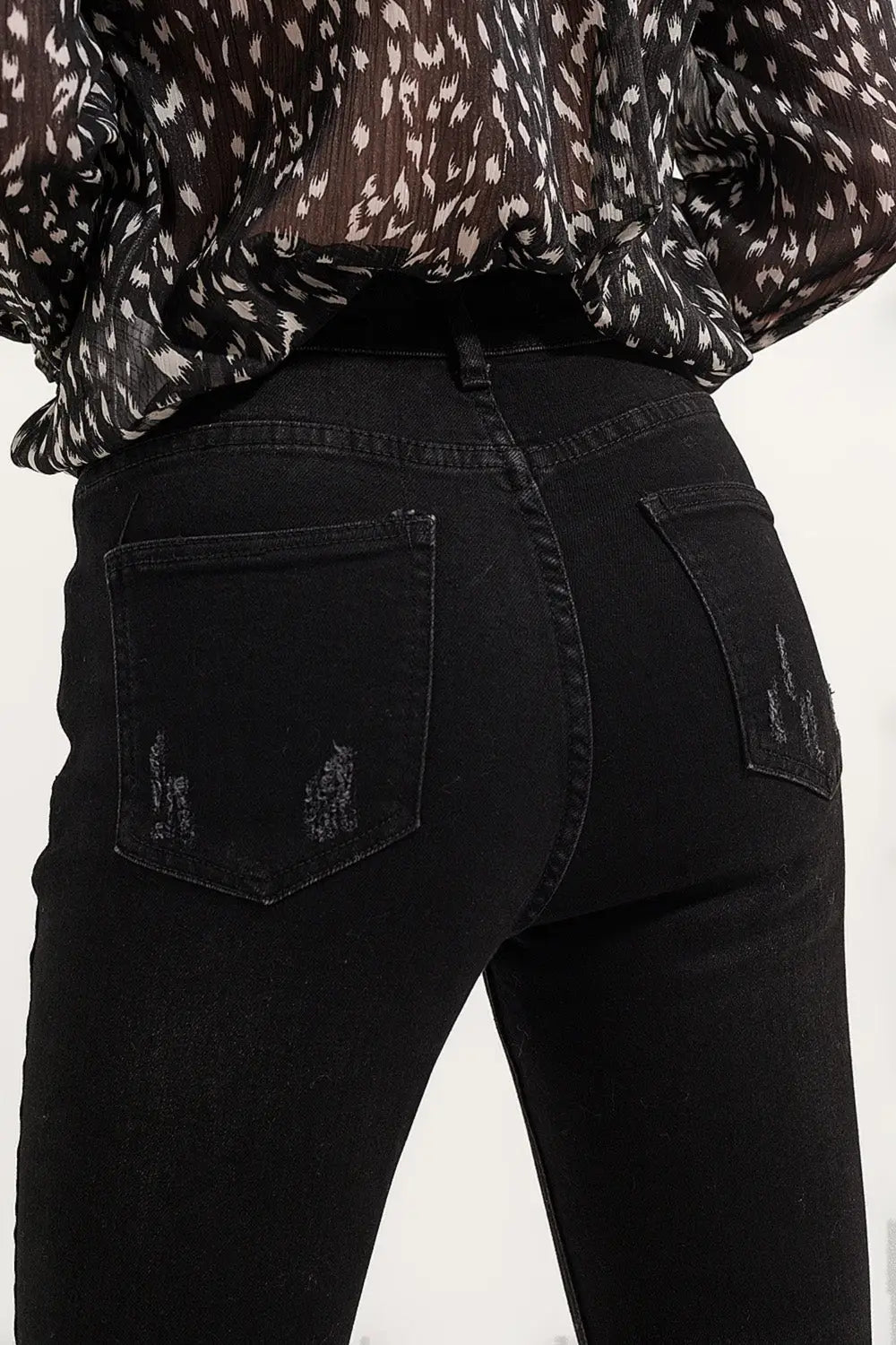 Raw hem skinny jeans in washed black - Jeans
