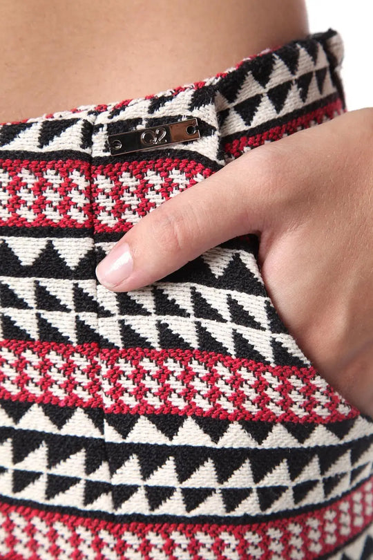 Red aztec hot pants - Pants