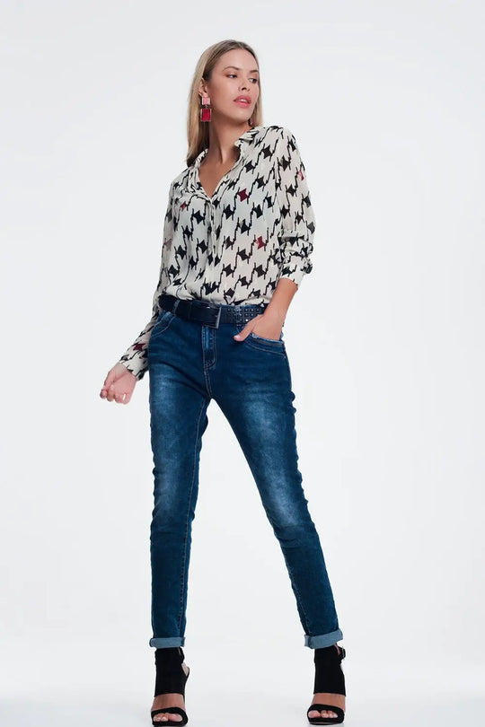 relaxed boyfriend jeans - Jeans