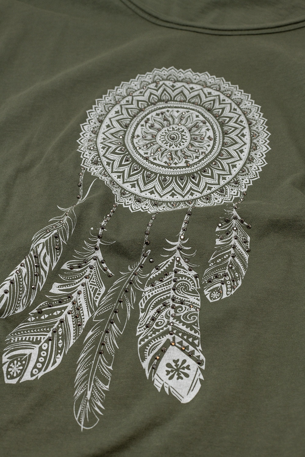 relaxed feather print T-shirt