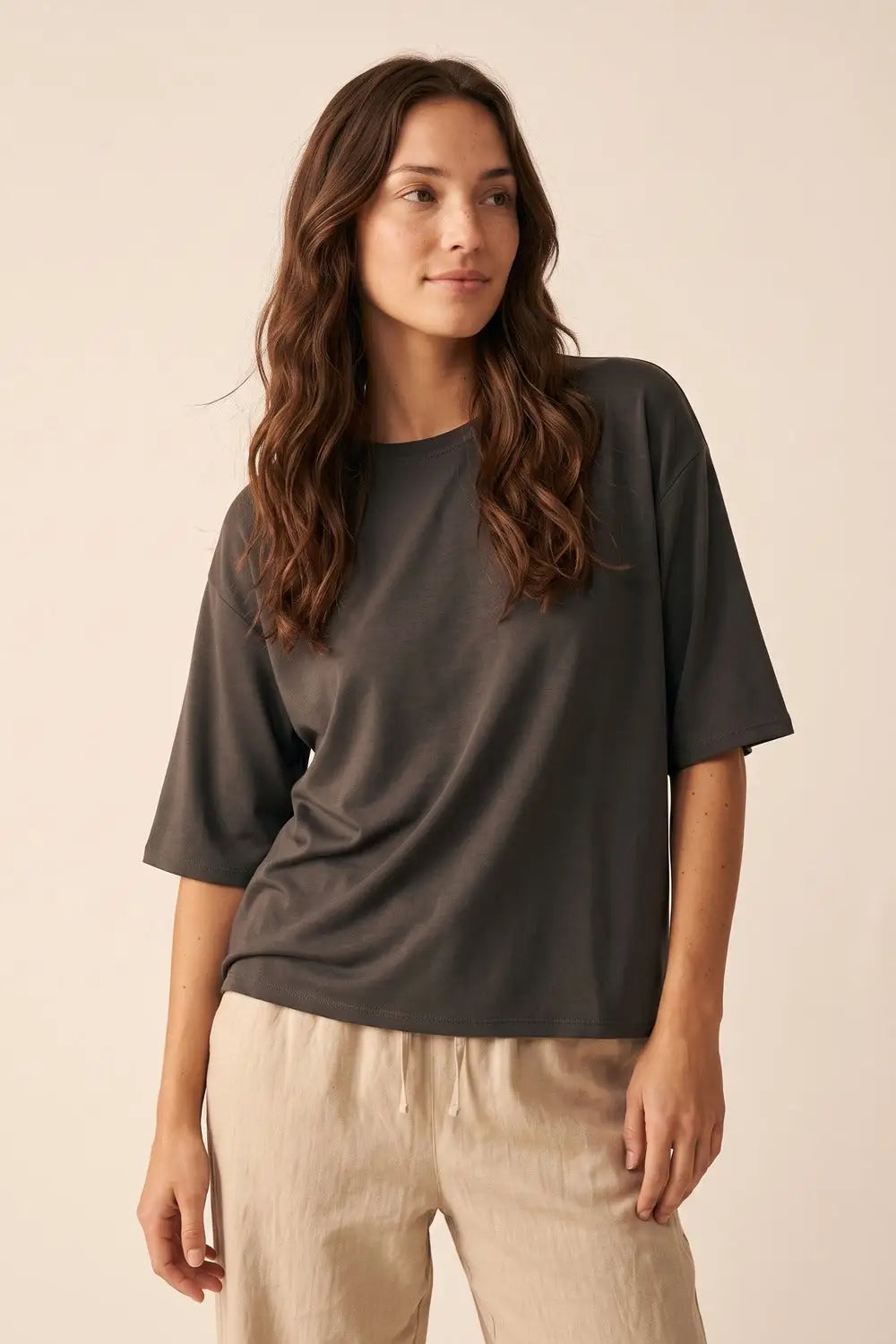 Relaxed Fit Basic Crewneck sweatshirt in black - One Size / Black - Sweaters