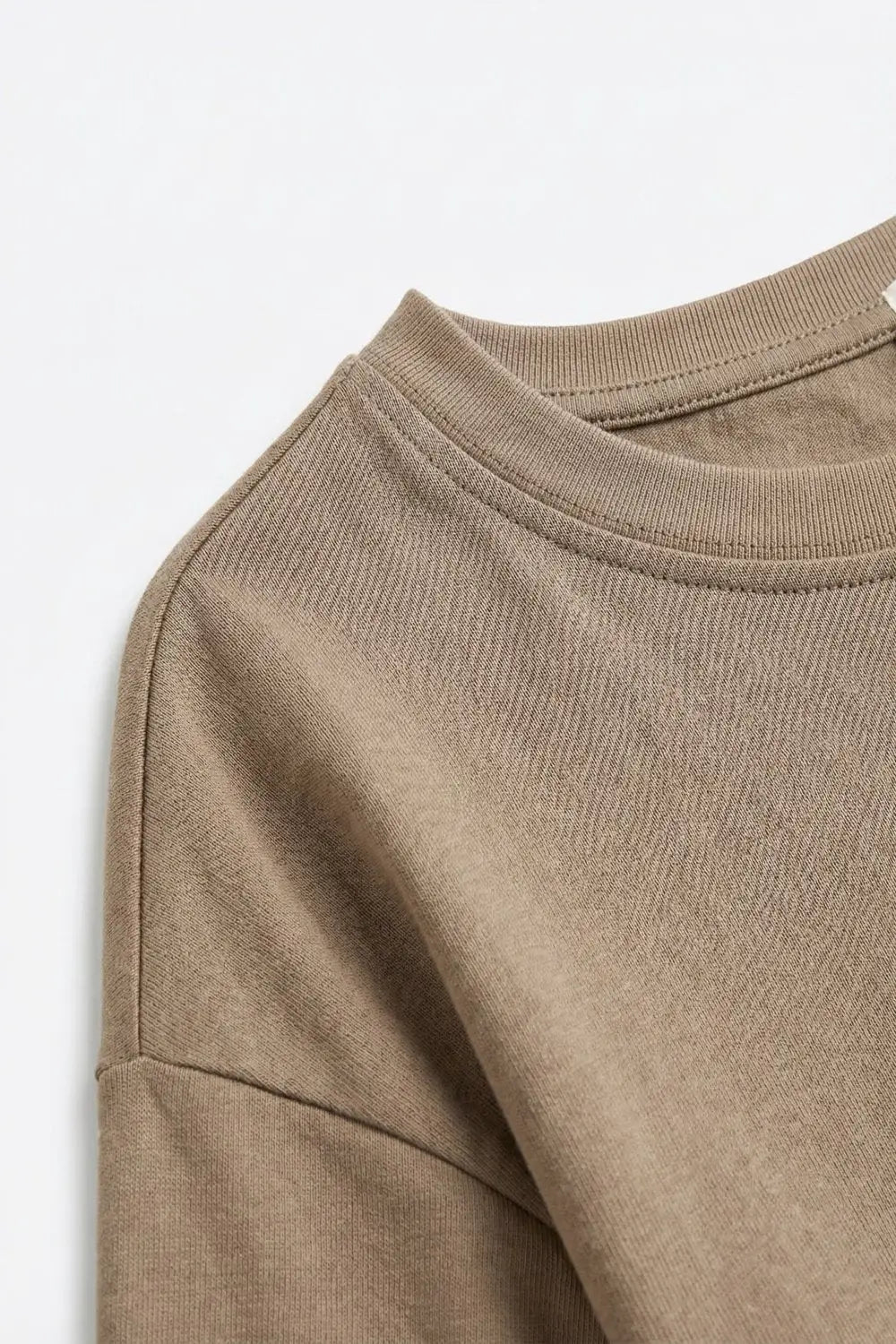 Relaxed Fit Basic Crewneck sweatshirt in camel - One Size / Beige - Sweaters