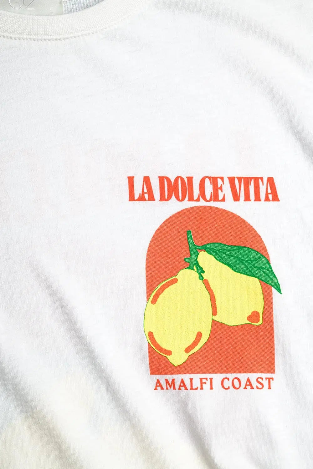 Relaxed Fit T-Shirt With La Dolce Vita Print in White - One Size / White - Tops