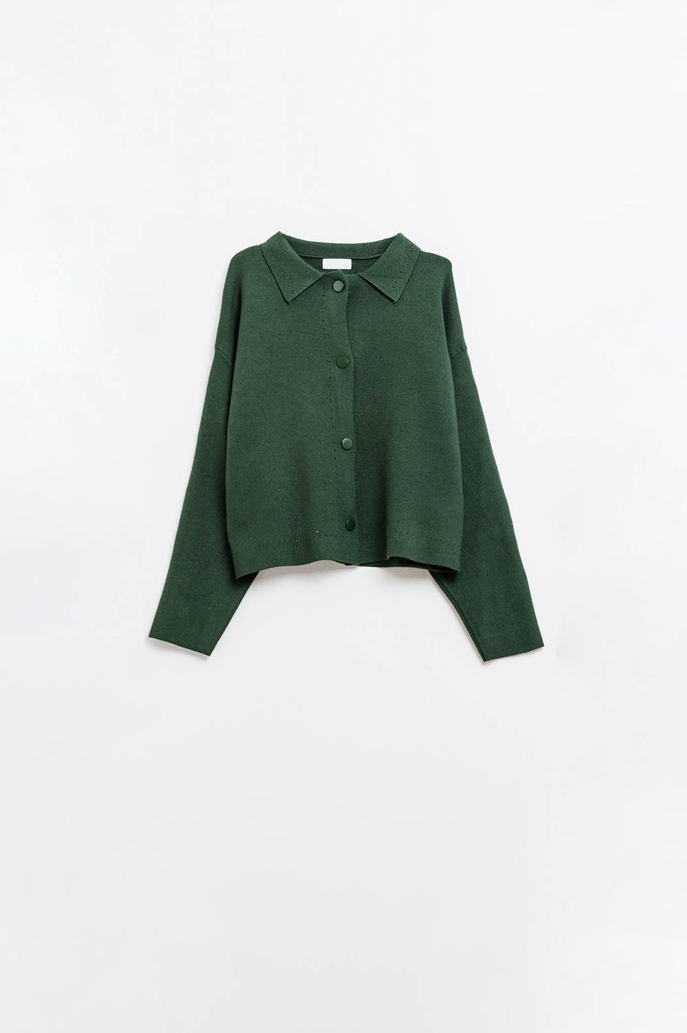 Relaxed high quality knitted Cardigan in Emerald Green