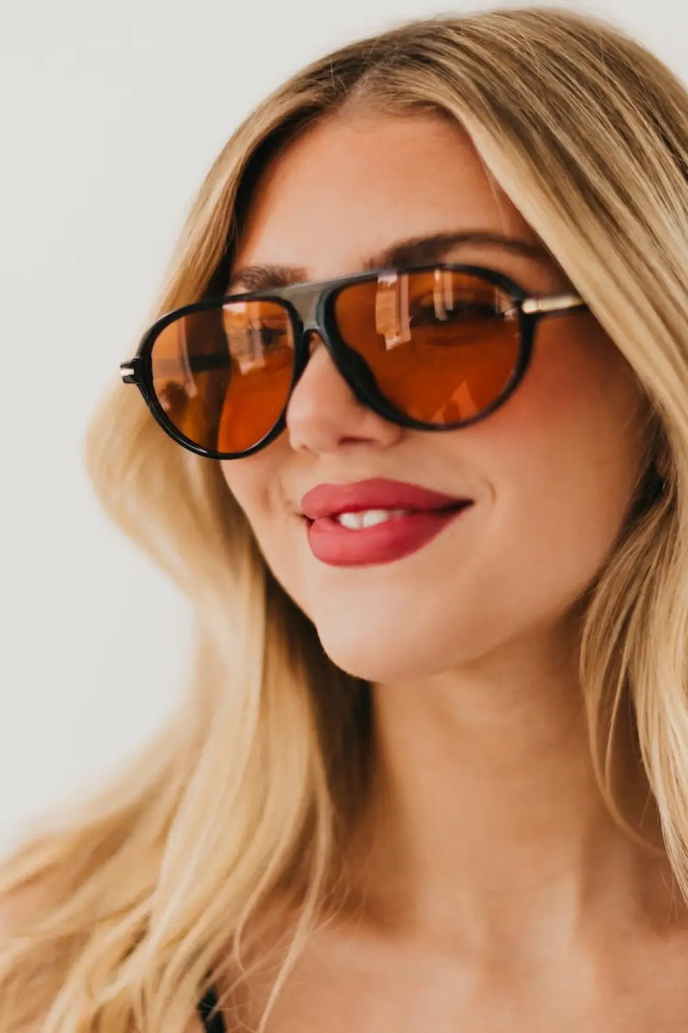 Retro Oval Flat Sunglasses - Sunglasses