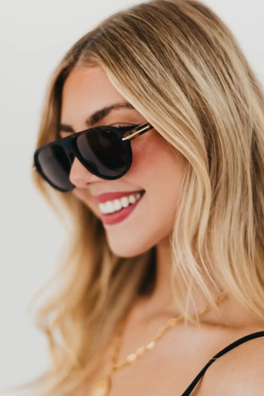 Retro Oval Flat Sunglasses - Sunglasses