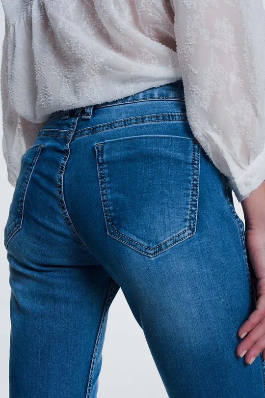 reversible wrinkled denim skinny jeans - Jeans