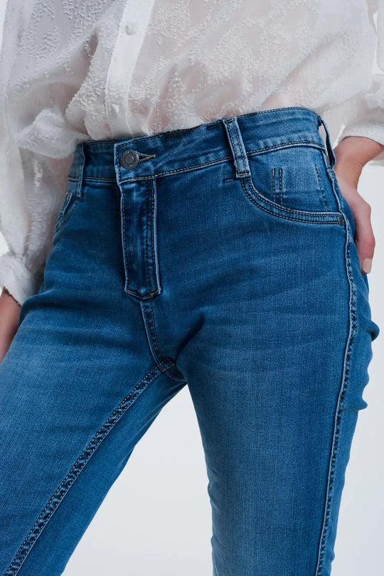 reversible wrinkled denim skinny jeans - Jeans