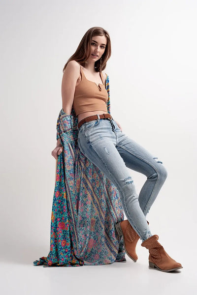 Rib crop top in beige - Tops