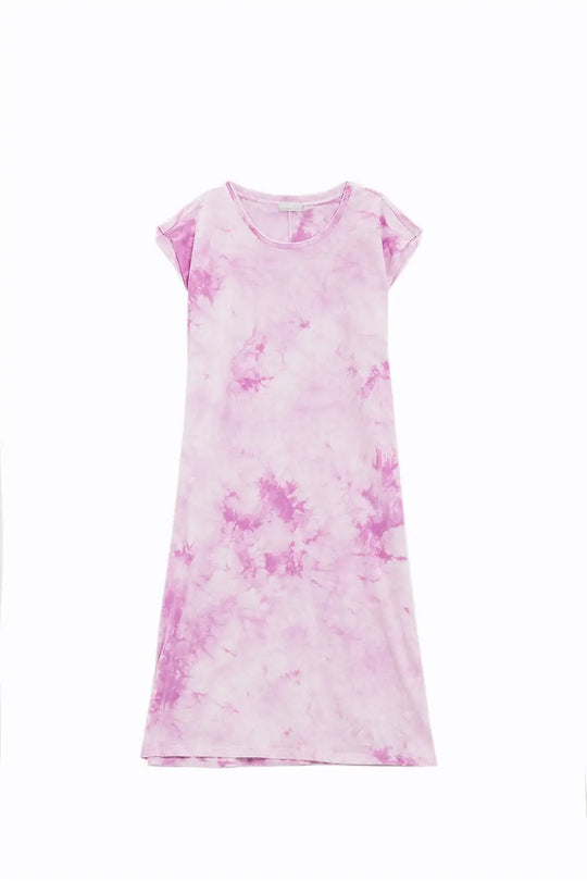 Robe Chemise Mi-longue Tie Dye Rose - Vestidos