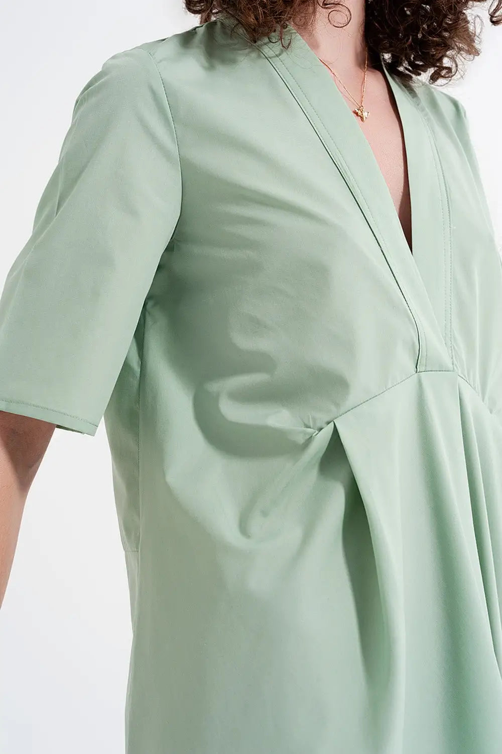 Robe courte taille empire verte - Vestidos