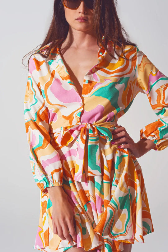 Robe imprimée psychédélique en multicolore - Vestidos