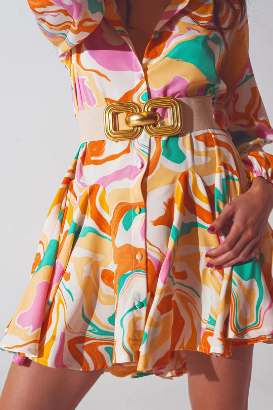 Robe imprimée psychédélique en multicolore - Vestidos