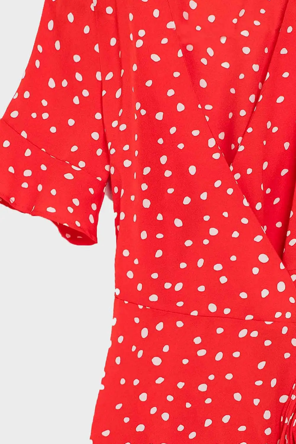 Robe mini à pois rouge - Vestidos