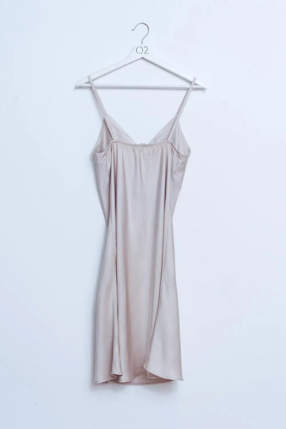 Robe nuisette courte en satin beige - One Size / beige - Vestidos