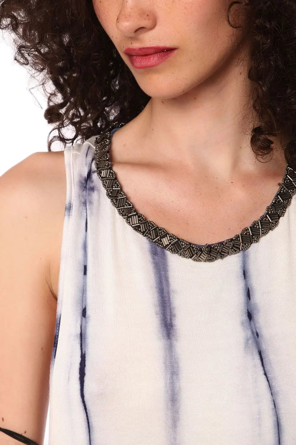 Robe nuisette effet tie-dye bleu - Vestidos