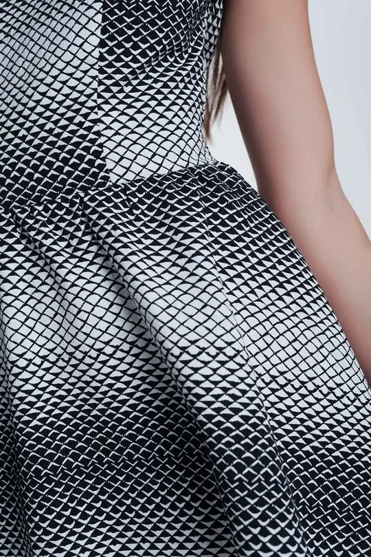 Robe patineuse style caraco Noir - Vestidos