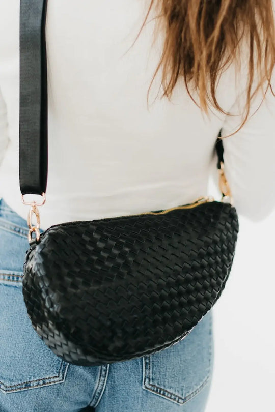 Romee Woven Saddle Bag - Crossbody Bag